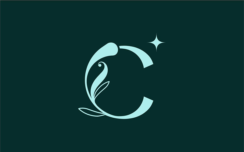 Stylish Floral Beauty Logo Royal Logo C Logo Template