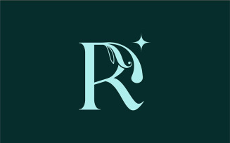 Stylish Floral Beauty Logo Royal Logo R