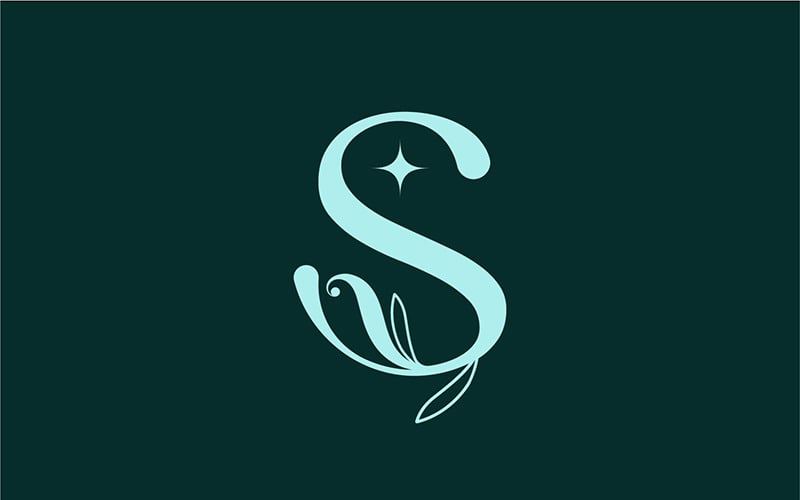 Stylish Floral Beauty Logo Royal Logo S Logo Template