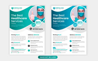 Vector Medical flayer Design Template Healthcare and Medical pharmacy flyer design