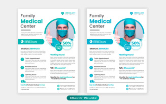 Vector Medical flayer Design Template Healthcare and Medical pharmacy flyer