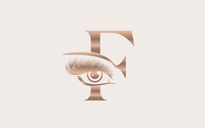 Brand Logo Design Beauty Cosmetic F Logo Template