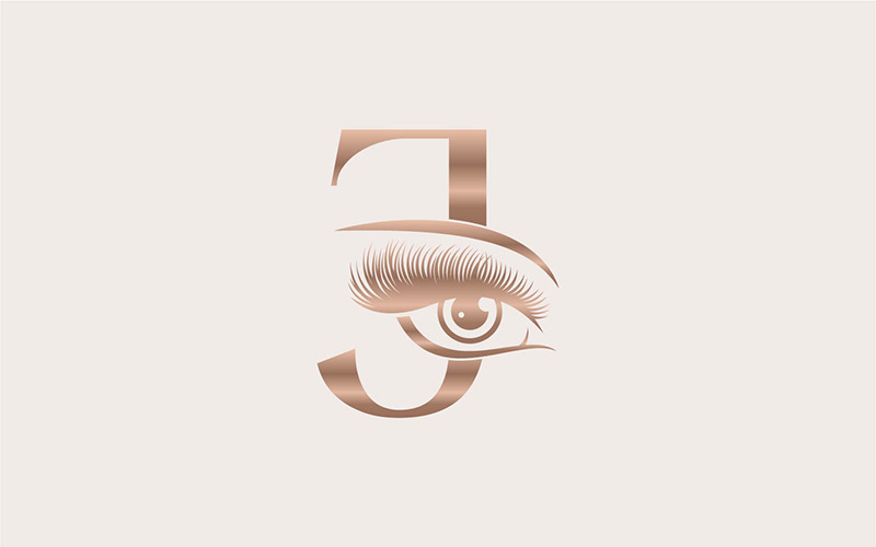 Brand Logo Design Beauty Cosmetic J Logo Template