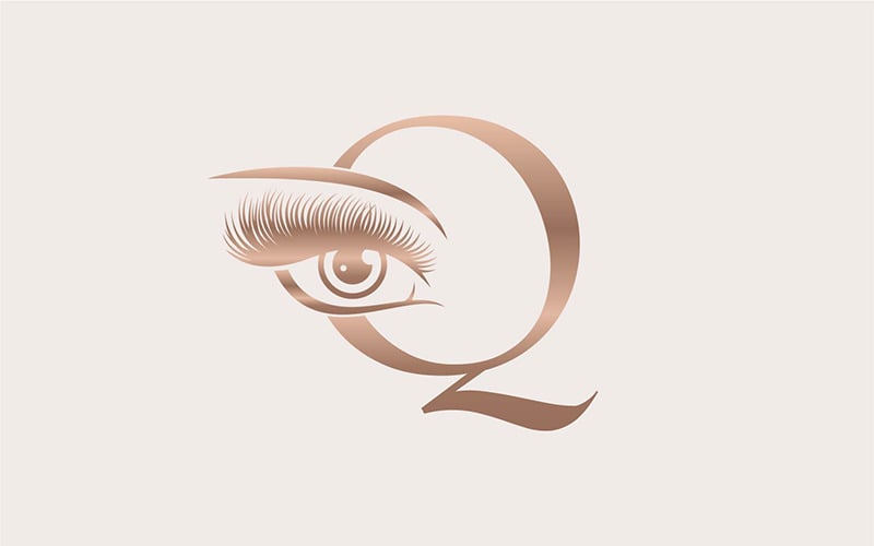 Brand Logo Design Beauty Cosmetic Q Logo Template