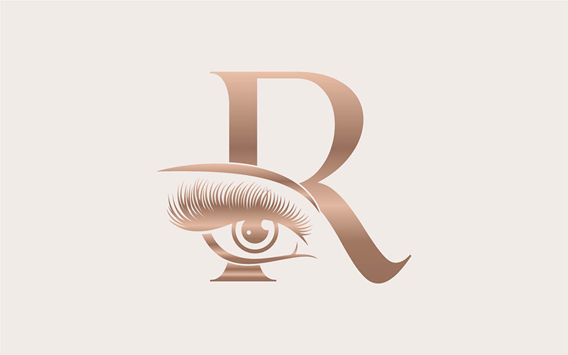 Brand Logo Design Beauty Cosmetic R Logo Template