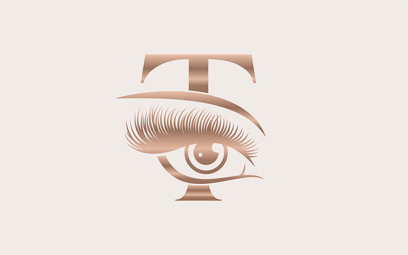 Brand Logo Design Beauty Cosmetic T Logo Template