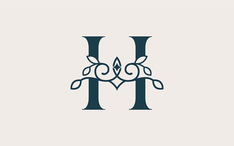 Brand Logo Design Template Beauty Cosmetic H Logo Template