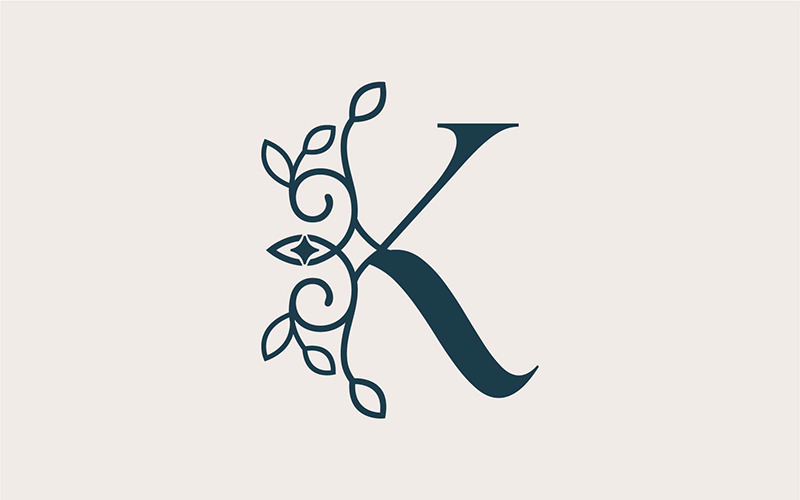 Brand Logo Design Template Beauty Cosmetic K Logo Template