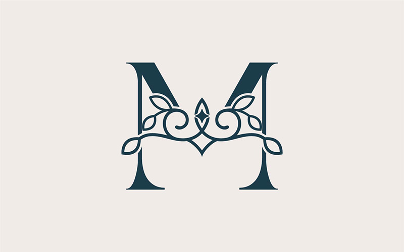 Brand Logo Design Template Beauty Cosmetic M Logo Template
