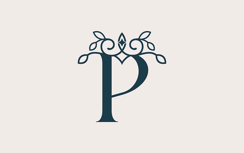 Brand Logo Design Template Beauty Cosmetic P Logo Template