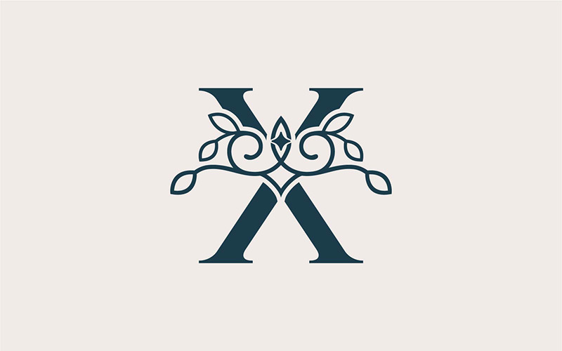 Brand Logo Design Template Beauty Cosmetic X Logo Template