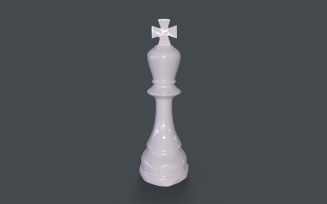 Chess King Lowpoly 3D model