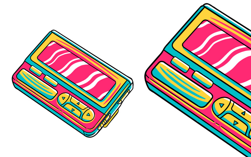Pager (90's Vibe) Vector Illustration Vector Graphic