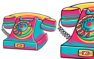 Telephone (90's Vibe) Vector Illustration