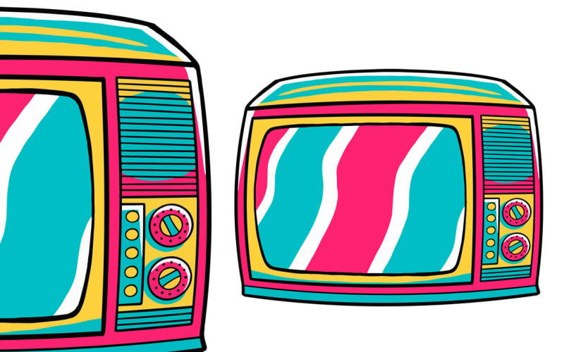 Television (90's Vibe) Vector Illustration Vector Graphic