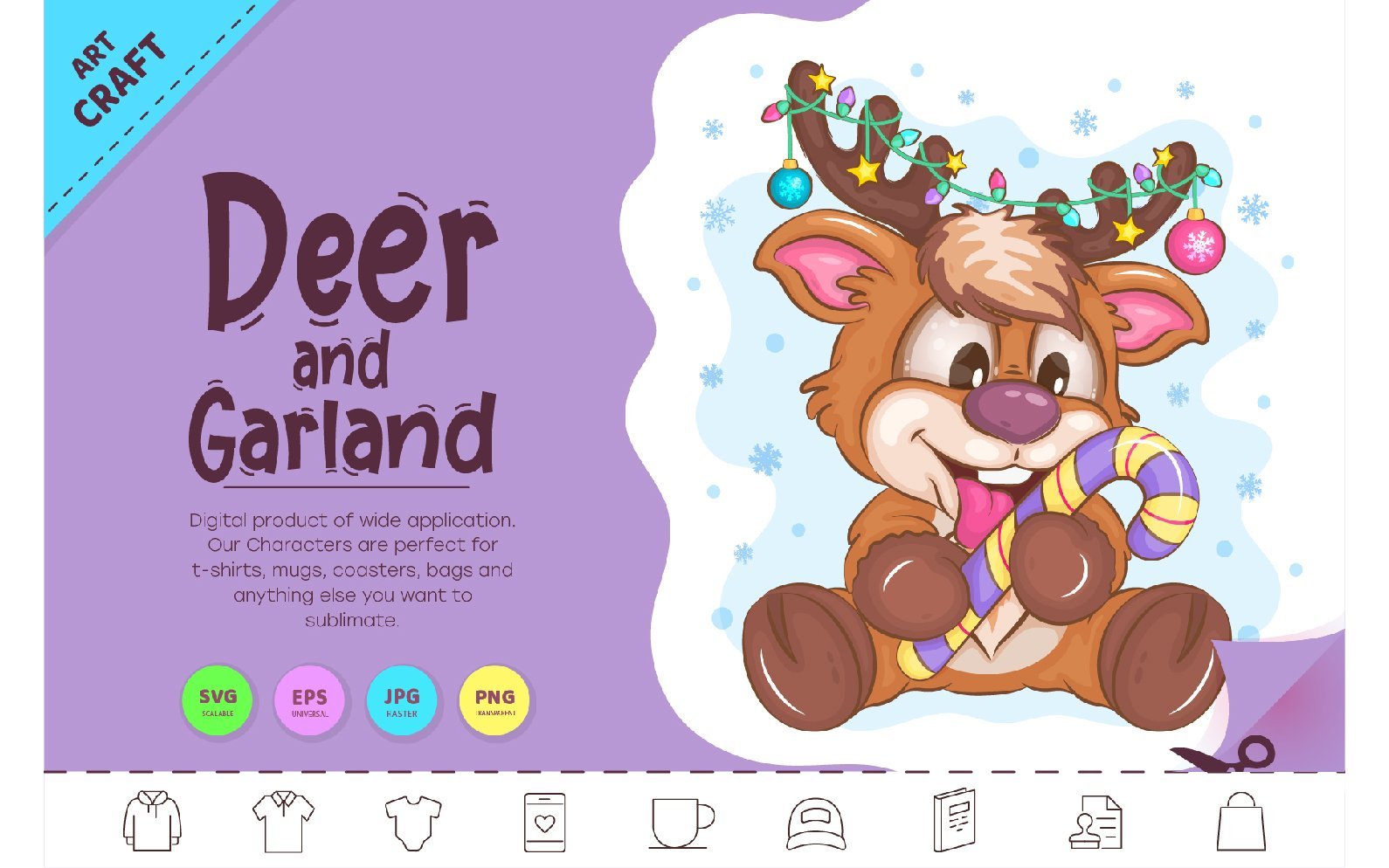 Kit Graphique #306501 Cartoon Deer Divers Modles Web - Logo template Preview