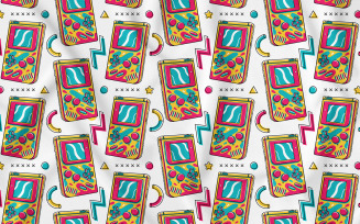 Game Boy (90's Vibe) Seamless Pattern Vector