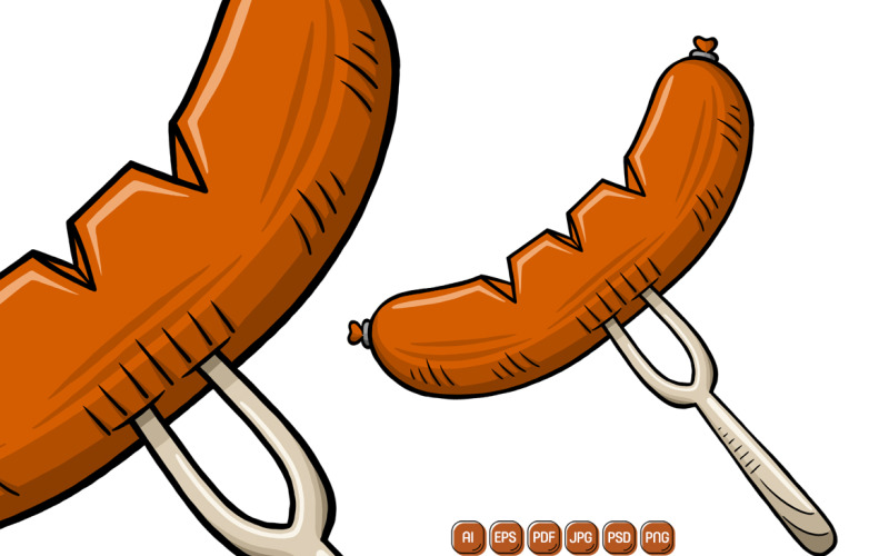 Sausage Vector Illustration Vector Graphic