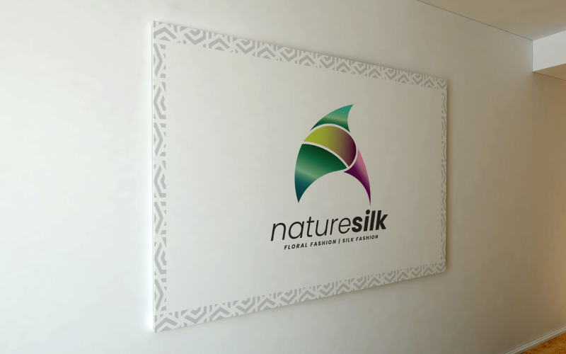 Silk Glossy Eco Flower Fashion Logo Logo Template