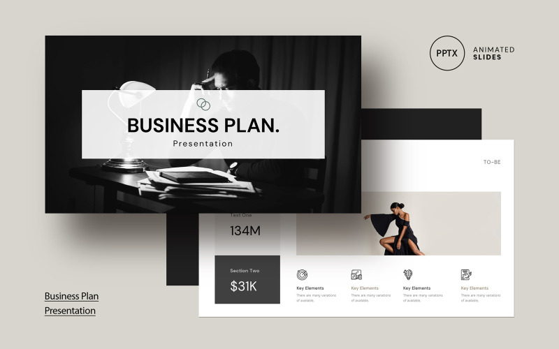 Business Plan Presentation Template Layout PowerPoint Template