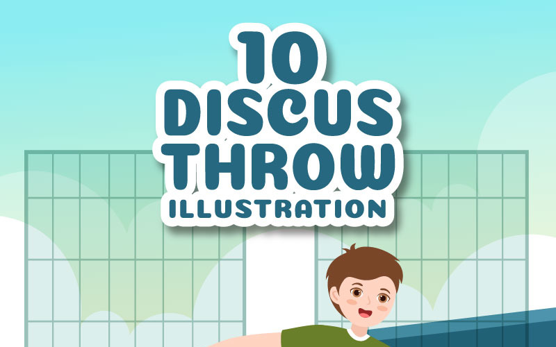 10 Discus Throw Playing Illustration