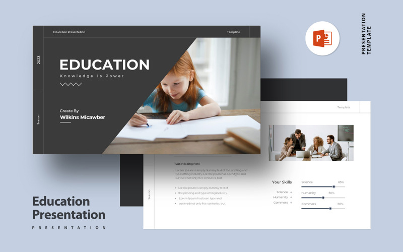 Education Presentation Template Layout PowerPoint Template