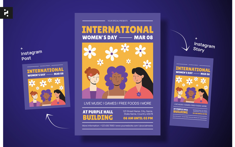International Women's Day Flyer Corporate Identity
