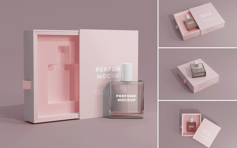 Perfume Packaging Mockup 3 Product Mockup
