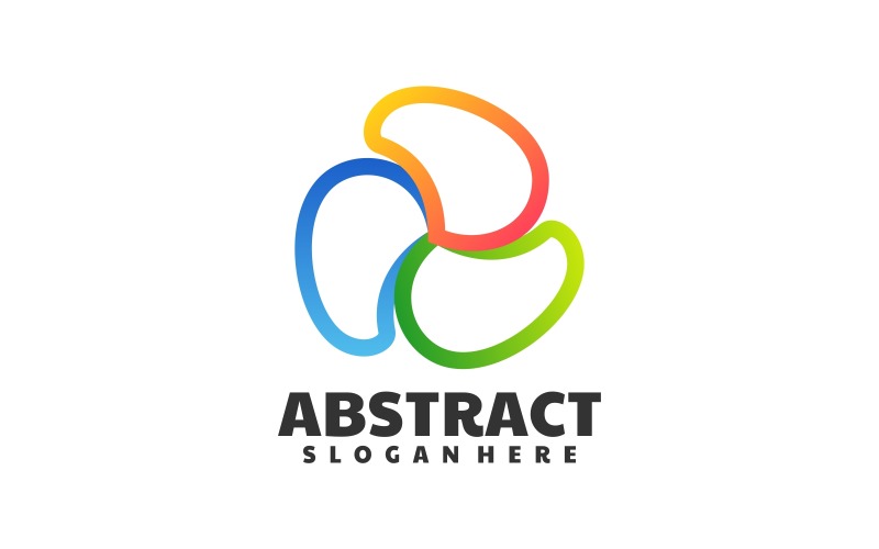 Abstract Line Art Gradient Logo 2 Logo Template