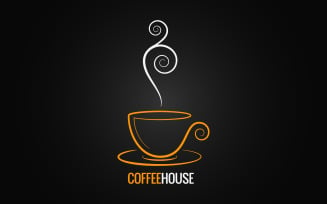 coffee cup ornate design background
