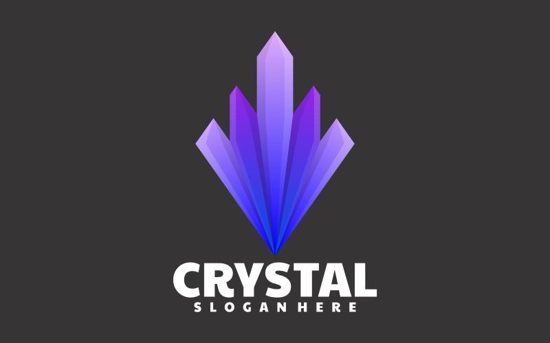 Crystal Gradient Logo Design Logo Template