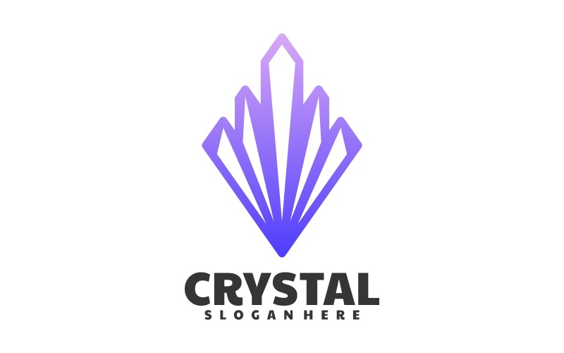 Crystal Line Art Logo Style Logo Template
