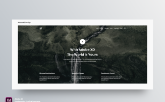 Hero Header Landing Page Adobe XD Template Vol 103