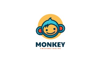 Monkey Simple Mascot Logo 2