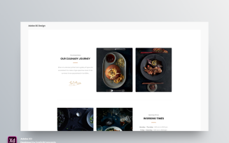 Restaurant Opening Times Hero Header Landing Page Adobe XD Template Vol 119