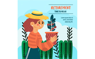 Retirement Greeting Card Illustration