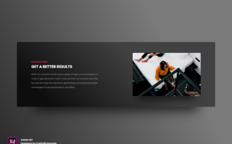 Split Content Section Hero Header Landing Page Adobe XD Template Vol 112