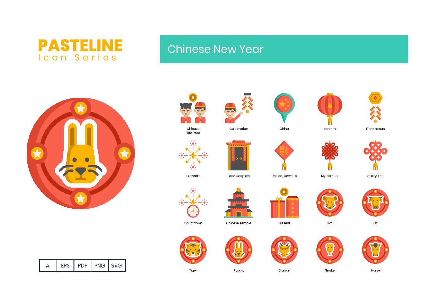 Lunar New Year Icon Set - Pasteline Series