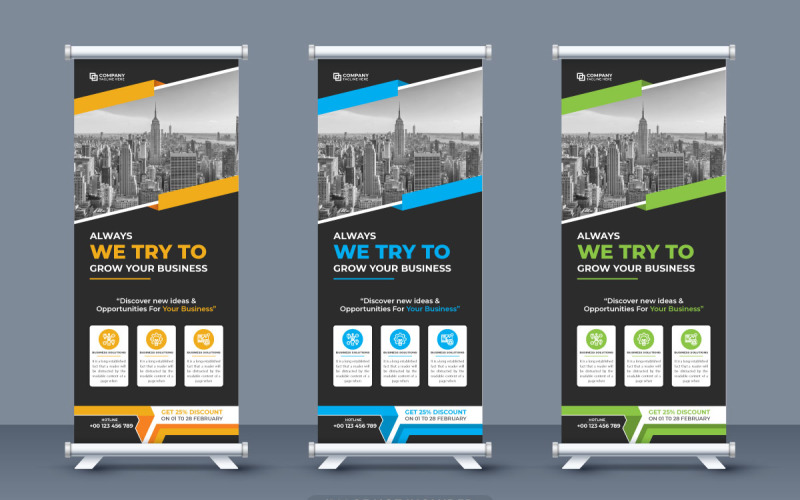 Business advertisement roll up banner Corporate Identity