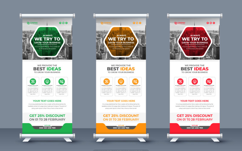 Business exhibition standee banner Corporate Identity