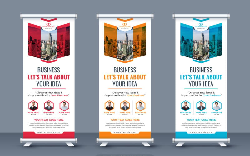 Business roll up banner template vector Corporate Identity