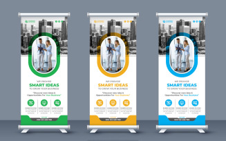 Company advertisement roll up banner
