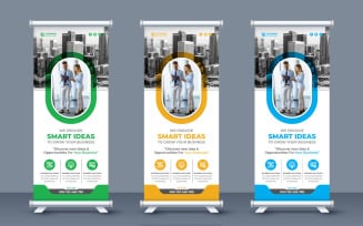 Company advertisement roll up banner