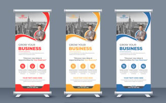 Company promotion roll up banner vector