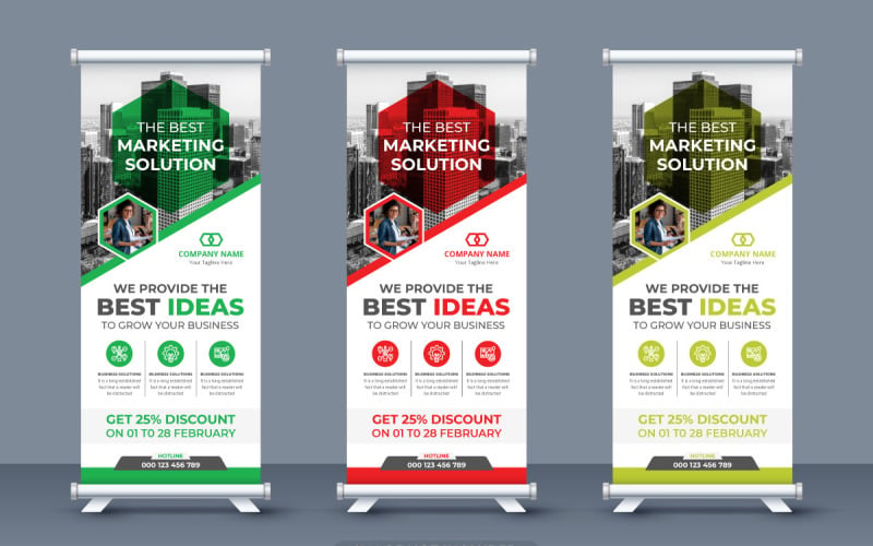 Corporate marketing roll up template Corporate Identity