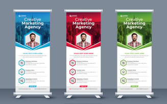Corporate roll up banner for marketing