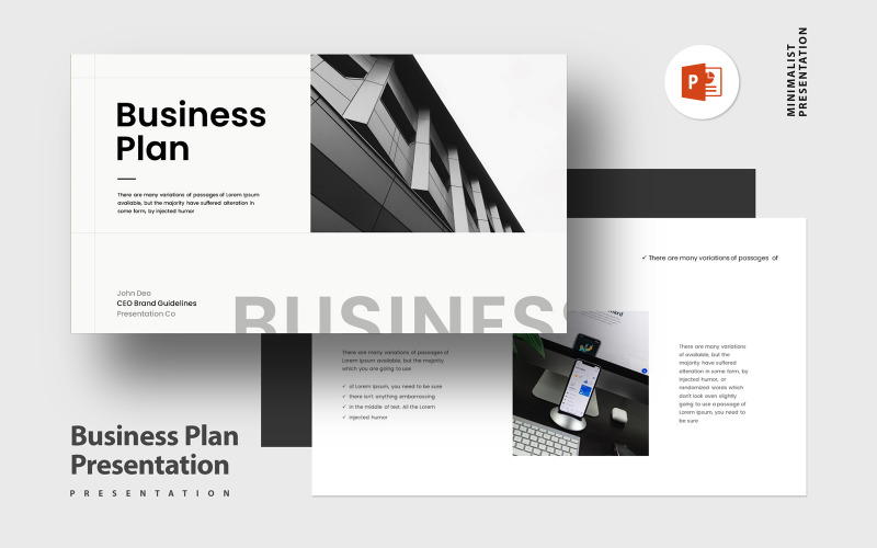 Digital Business Plan Presentation PowerPoint Template
