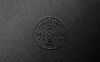 Embossed Logo Mockup PSD Template Vol 11