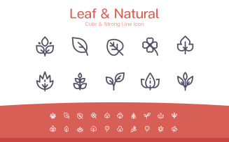 Leaf & Natural Cute Line icon