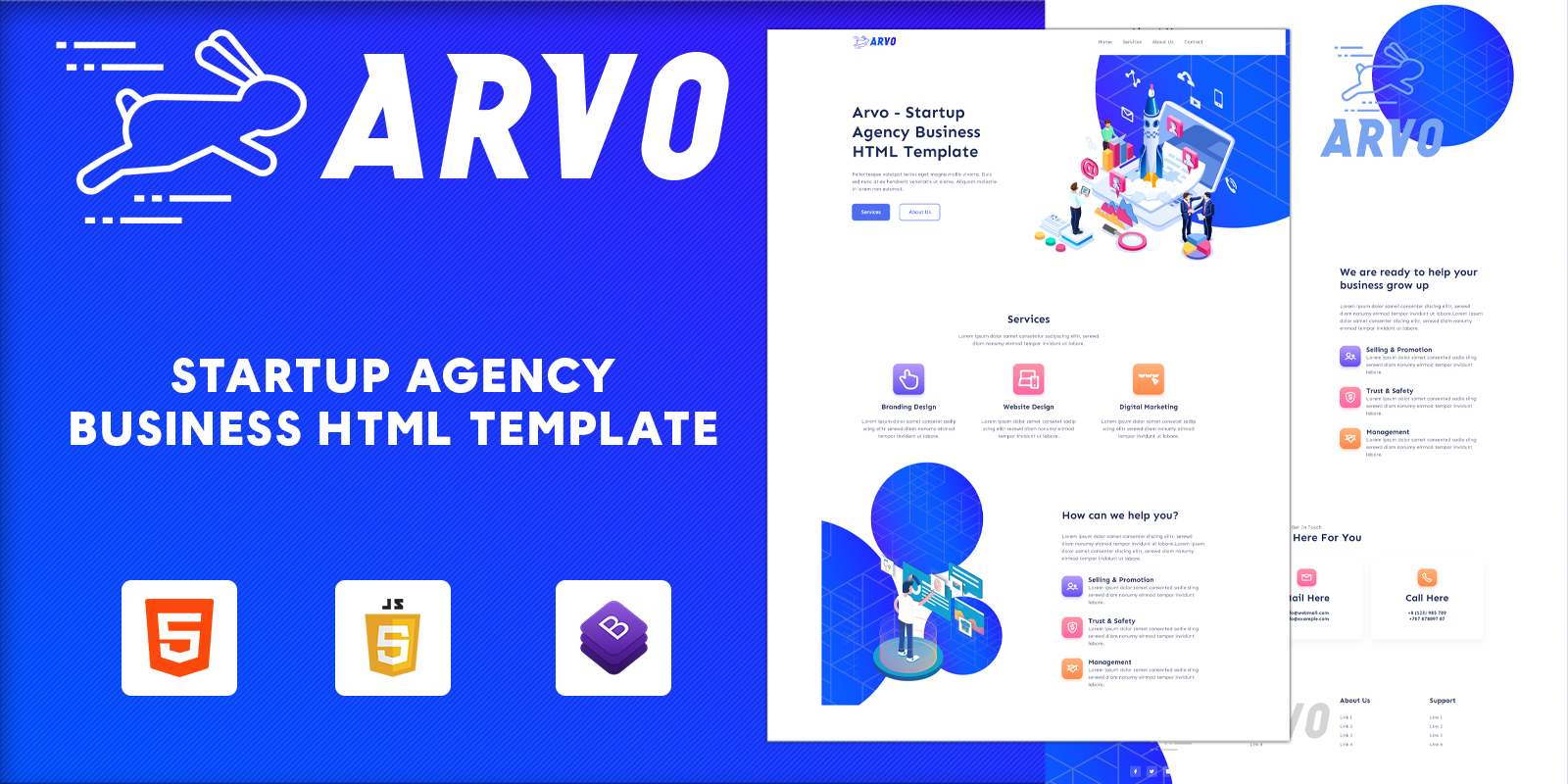 Arvo - Startup Agency Business HTML Template